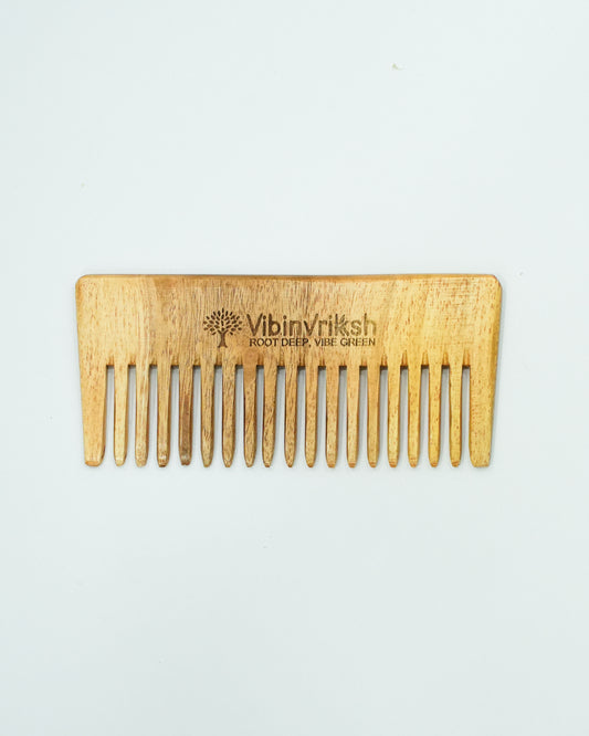 VibinVriksh EcoComb – Neem Wood Hair Comb