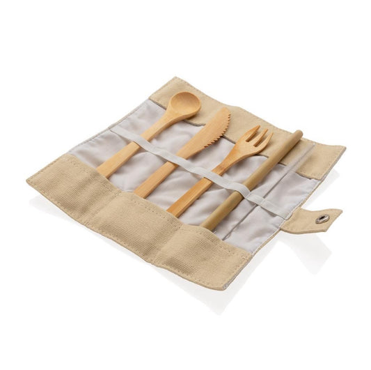 VibinVriksh EcoDine – Bamboo Cutlery Set