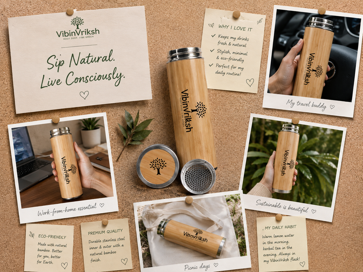 Premium Sustainable Gift Hamper by VibinVriksh | Eco-Friendly Bamboo Essentials & Treats