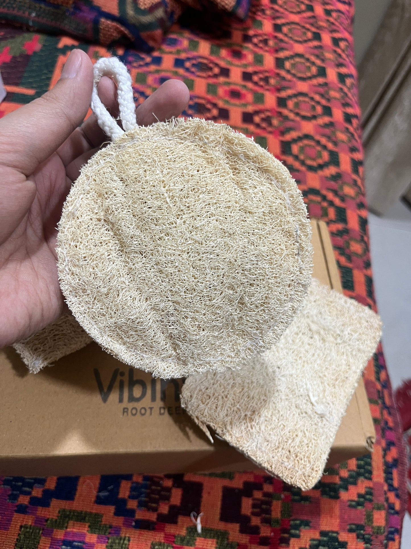 VibinVriksh EcoScrub – Natural Loofah (Pack of 3)