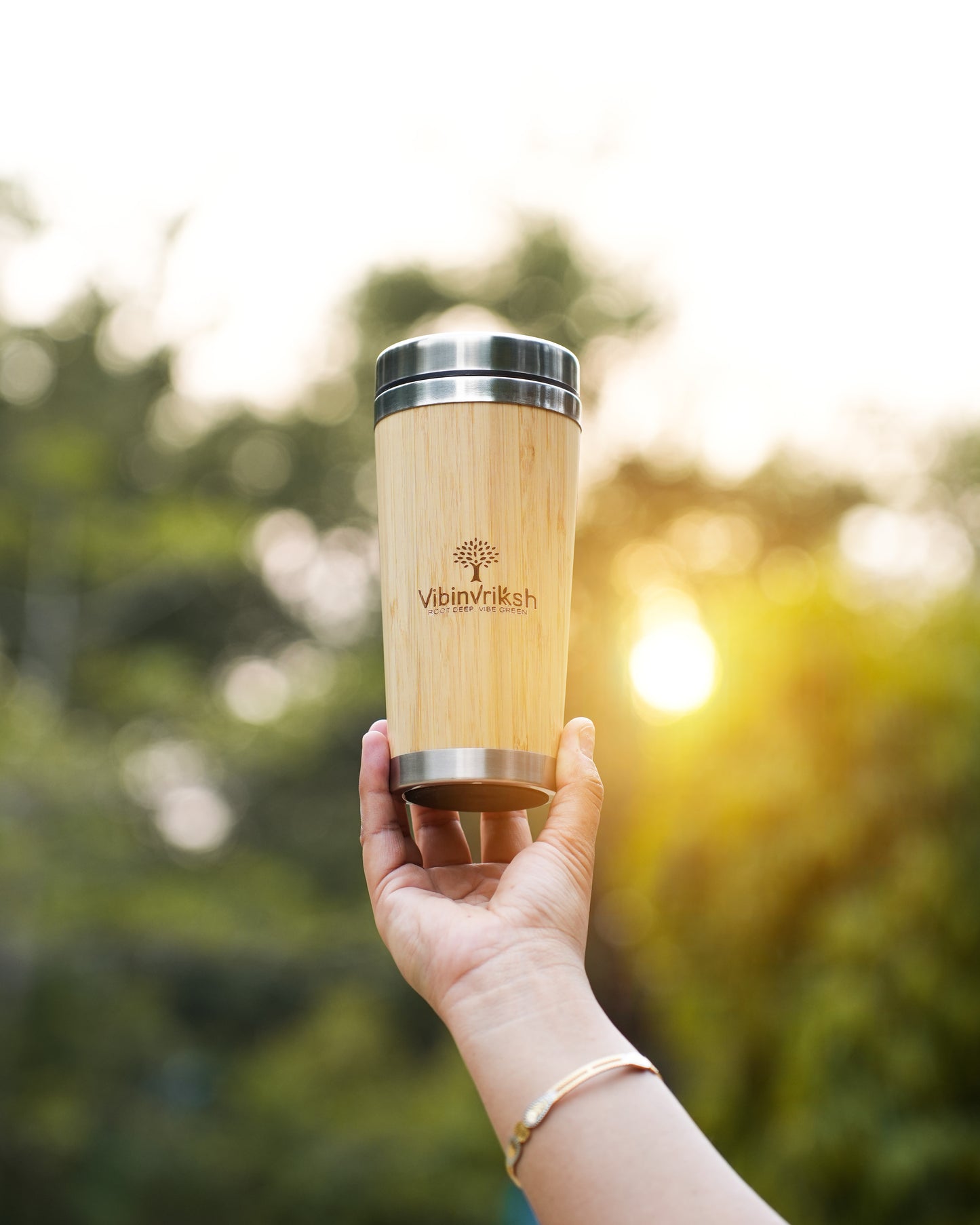 VibinVriksh EcoSip – Bamboo Tumbler