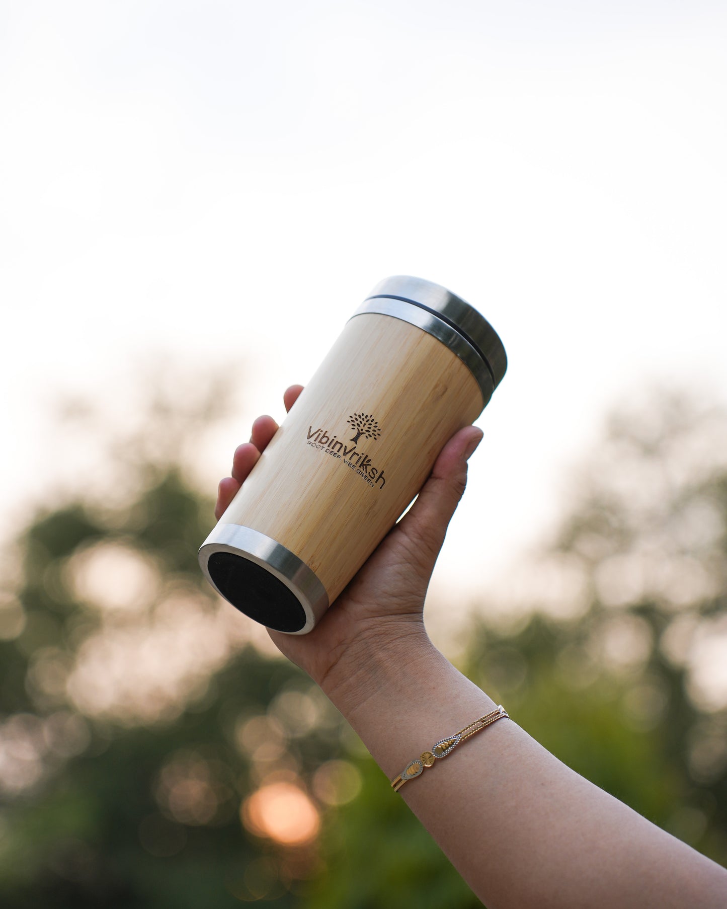 VibinVriksh EcoSip – Bamboo Tumbler
