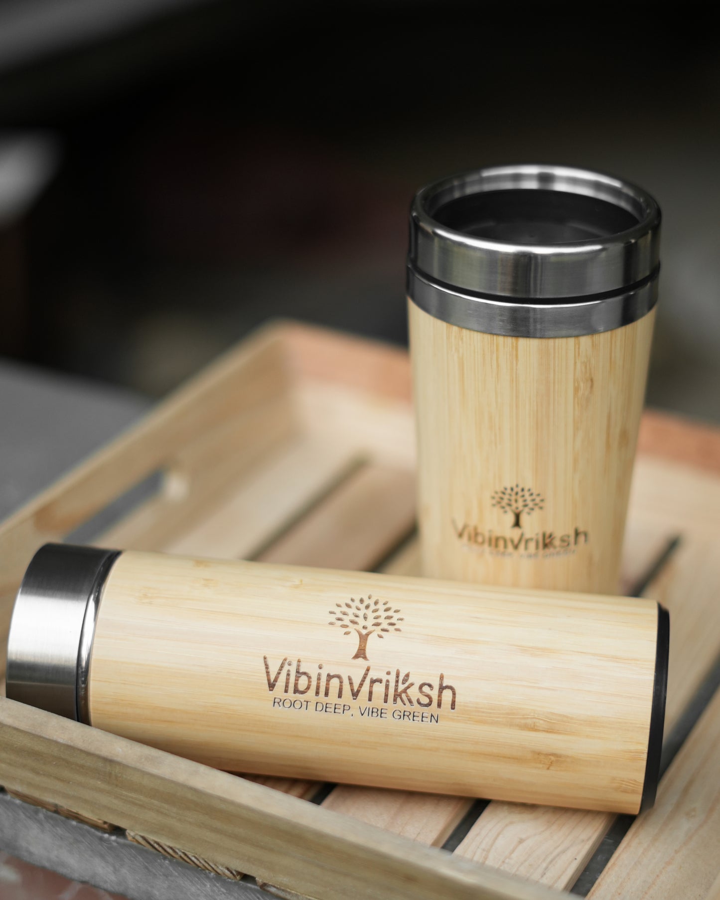VibinVriksh EcoSip – Bamboo Tumbler