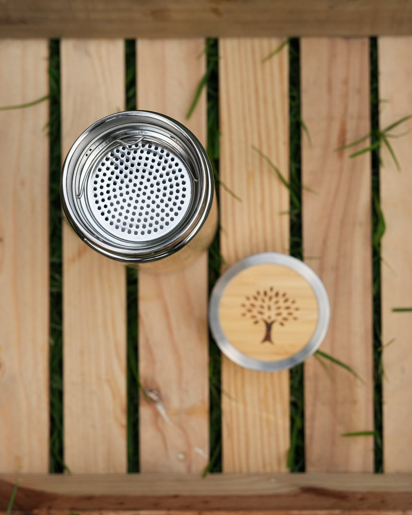 VibinVriksh PureFlow – Bamboo Flask with Strainer