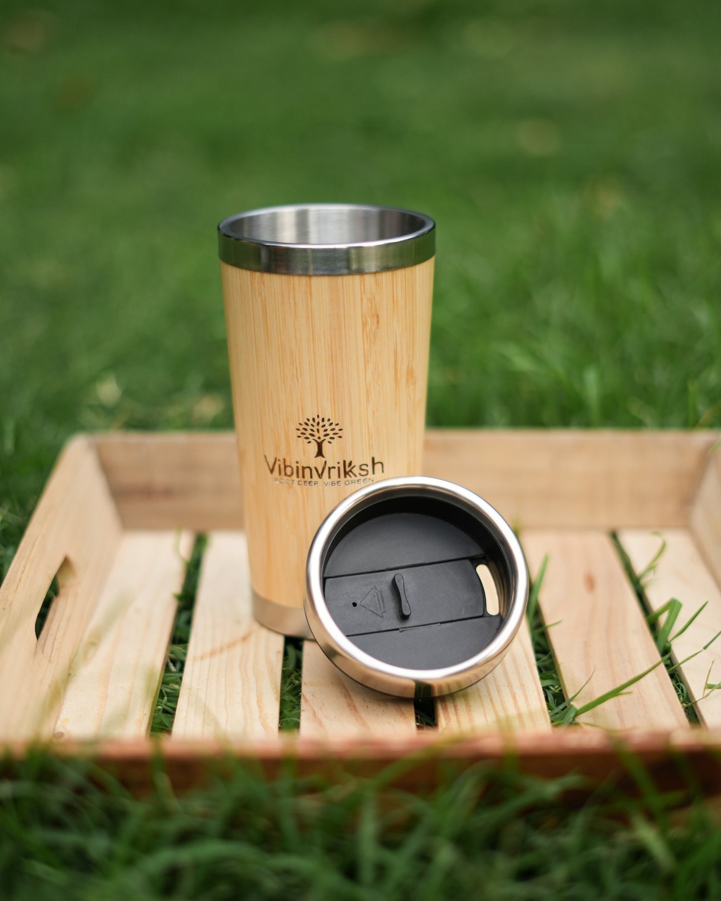 VibinVriksh EcoSip – Bamboo Tumbler