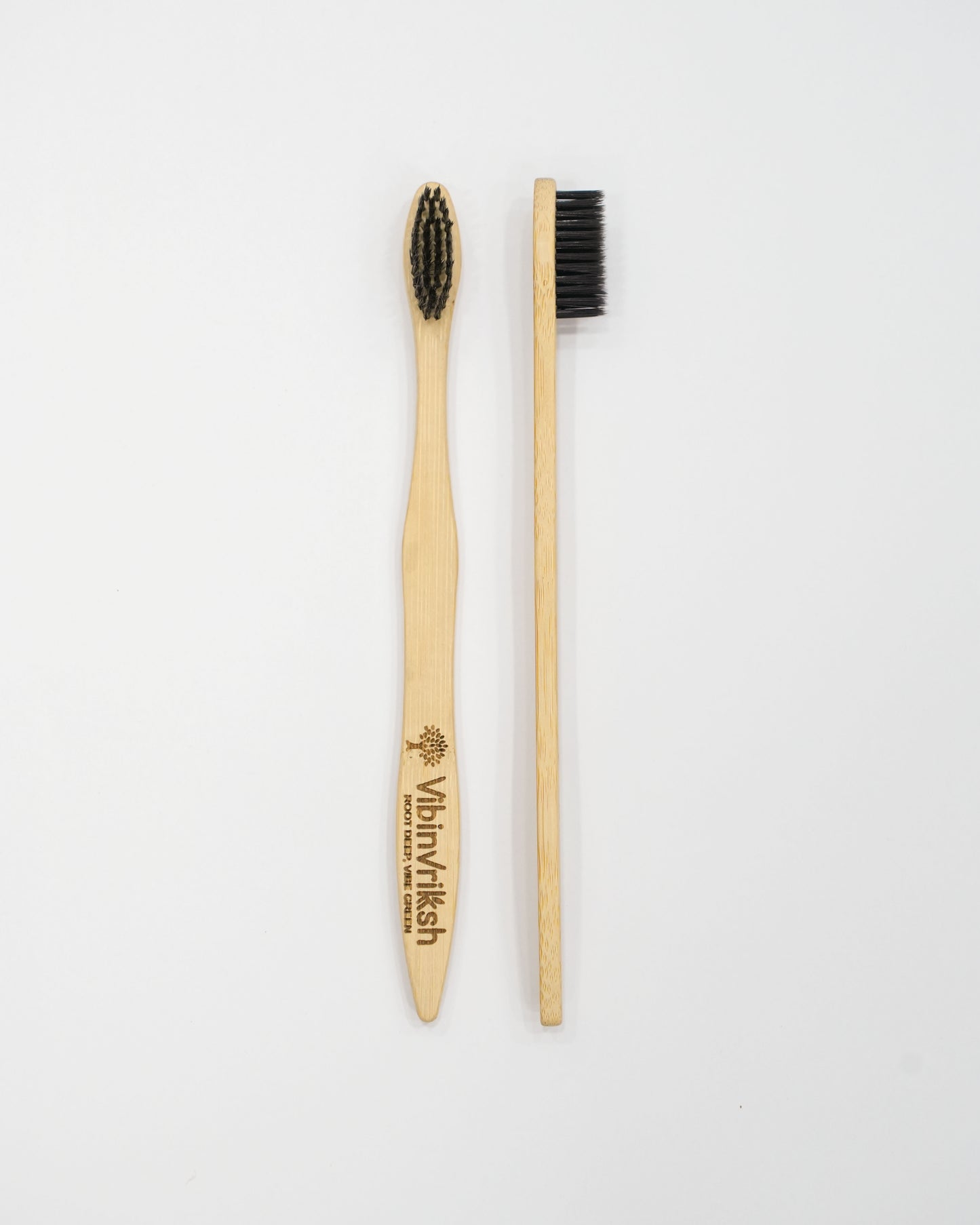 VibinVriksh Earth Brush – Bamboo Toothbrush with Charcoal-Infused Bristles