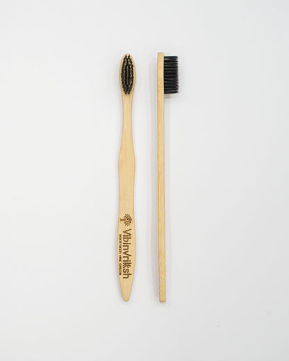 VibinVriksh Earth Brush – Bamboo Toothbrush with Charcoal-Infused Bristles