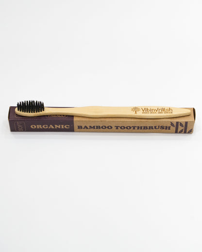 VibinVriksh Earth Brush – Bamboo Toothbrush with Charcoal-Infused Bristles