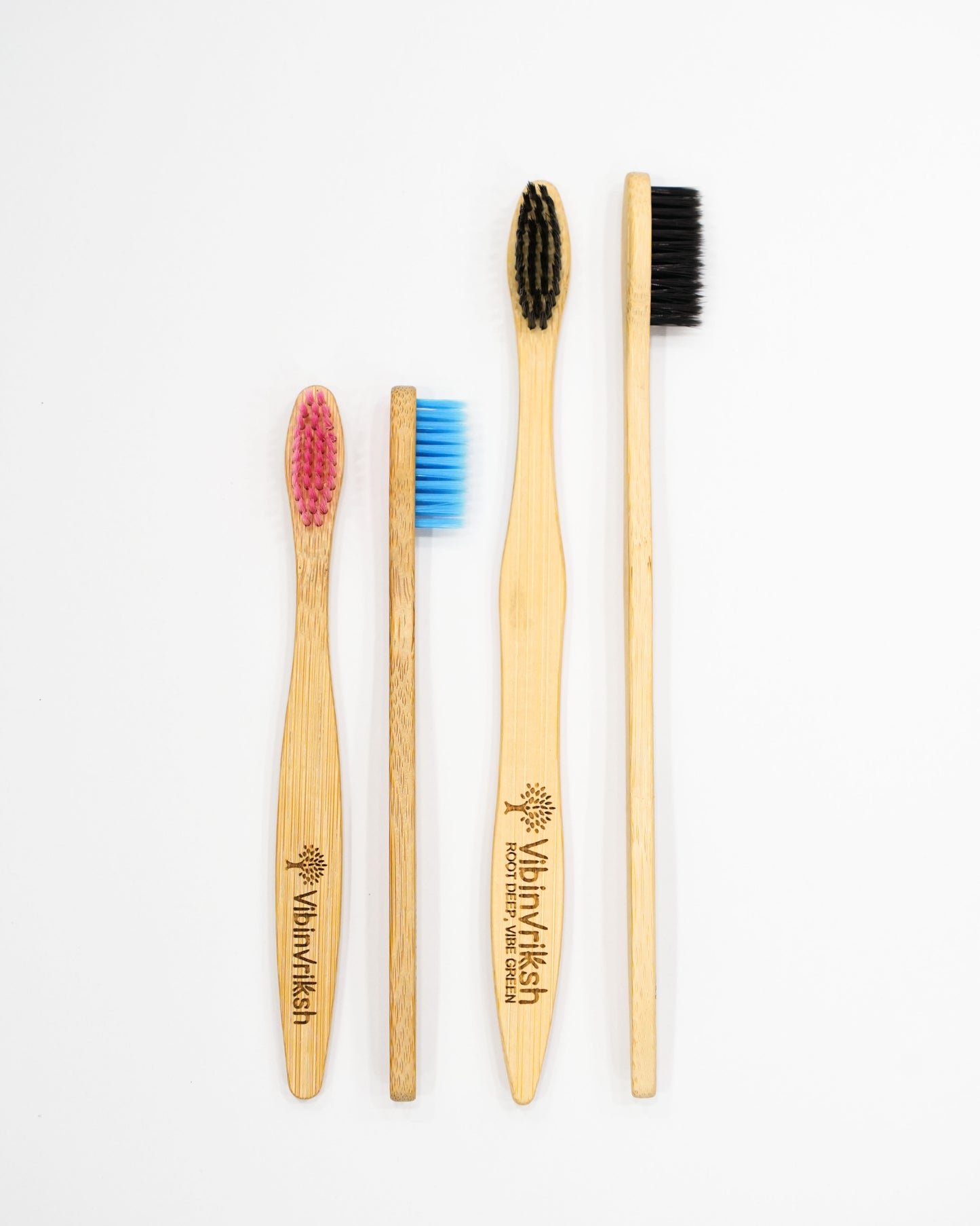 VibinVriksh Earth Brush – Bamboo Toothbrush with Charcoal-Infused Bristles