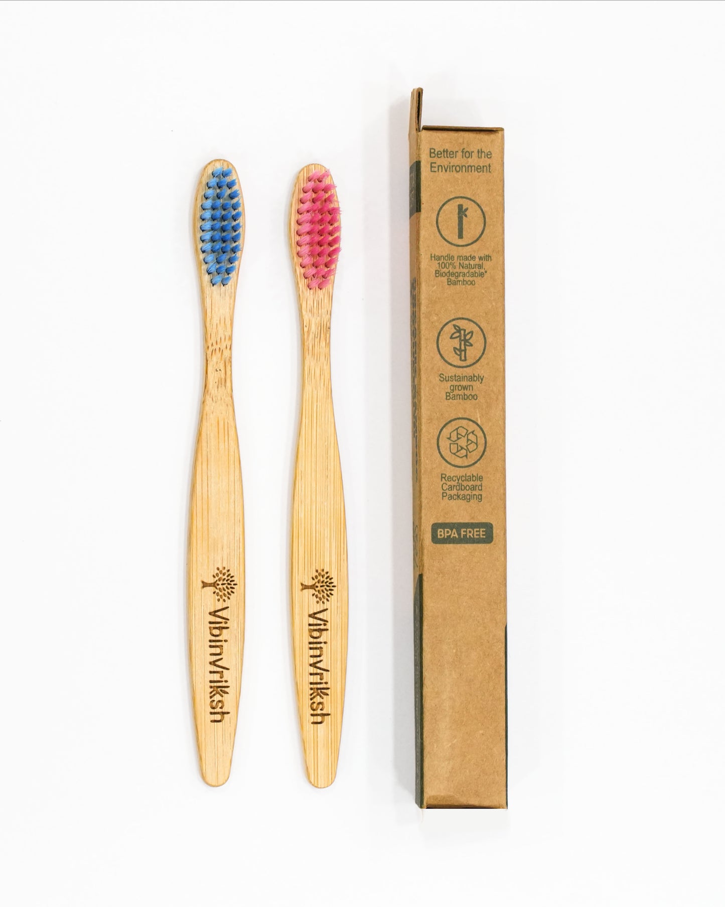 VibinVriksh Earth Brush – Bamboo Toothbrush with Charcoal-Infused Bristles
