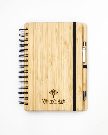 VibinVriksh Bamboo Diary + Pen