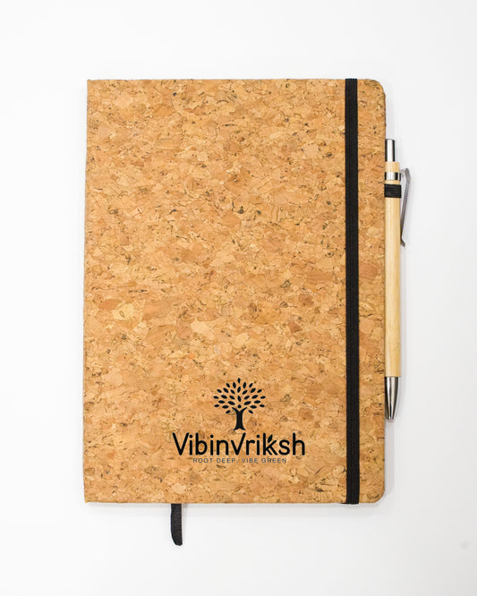 VibinVriksh EcoWrite – Cork Cover Diary with Recycled Paper