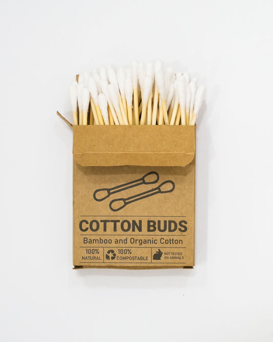 VibinVriksh EcoBuds – Organic Cotton Earbuds with Bamboo Stick