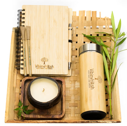 VibinVriksh Bamboo Diary + Pen