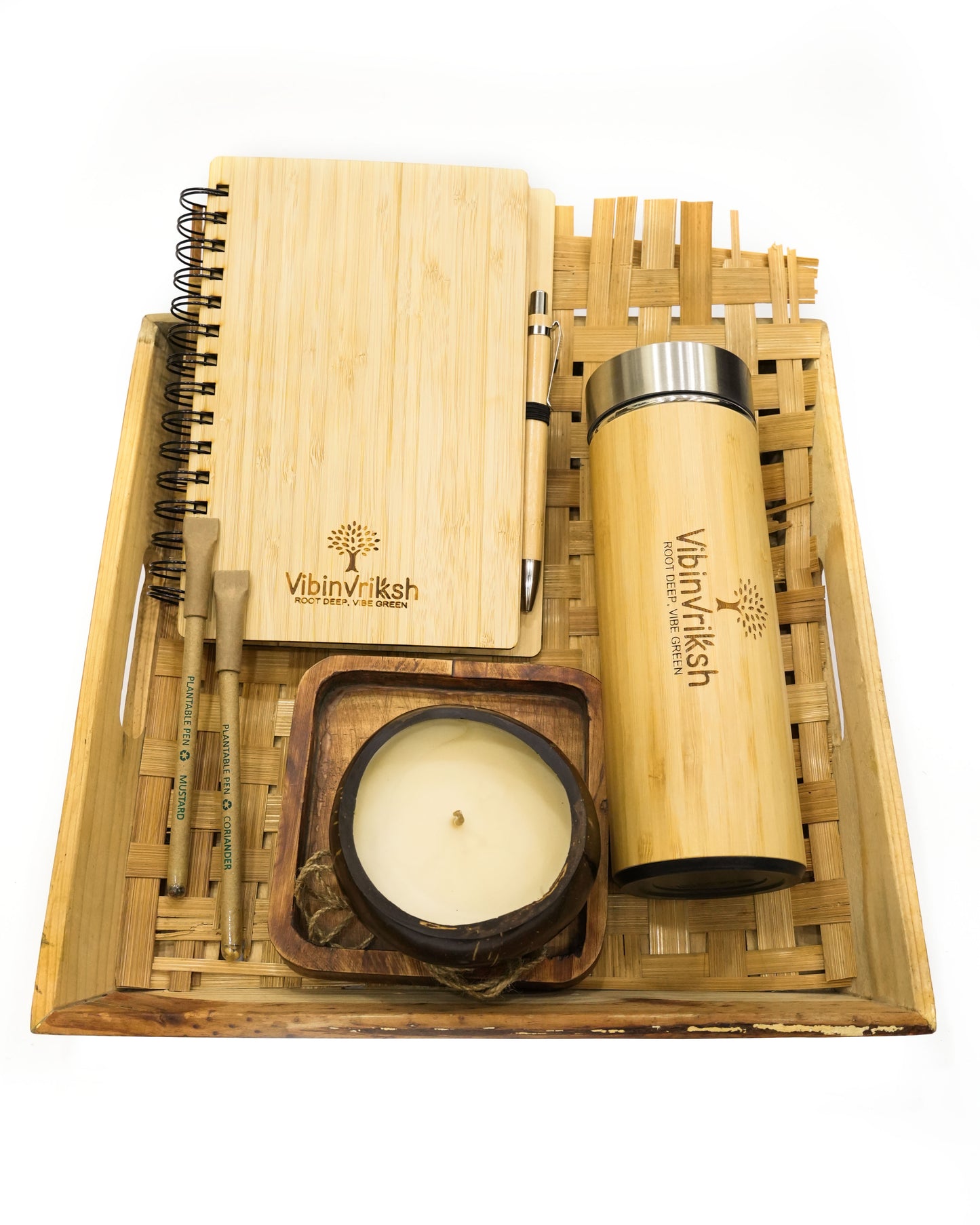 VibinVriksh Bamboo Diary + Pen