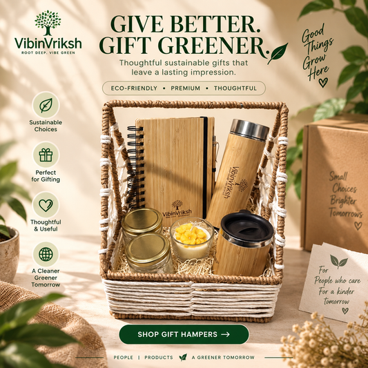 Premium Sustainable Gift Hamper by VibinVriksh | Eco-Friendly Bamboo Essentials & Treats
