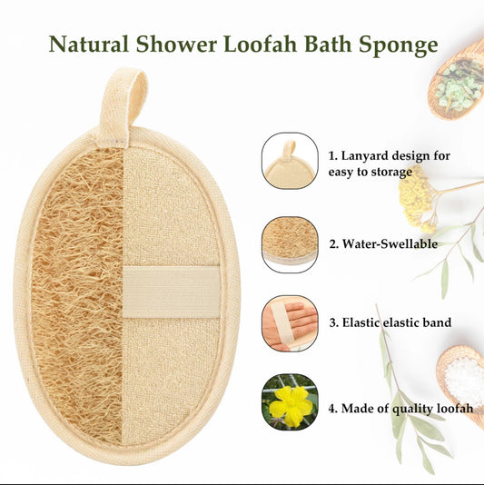 VibinVriksh EcoScrub – Natural Shower Loofah Bath Sponge