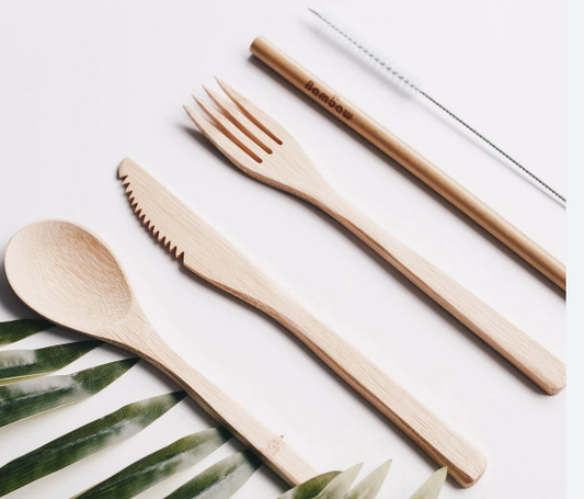 VibinVriksh EcoDine – Bamboo Cutlery Set