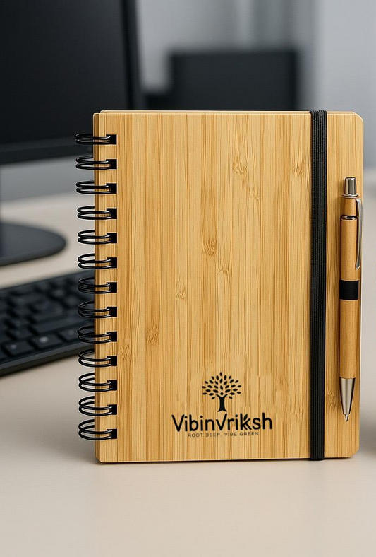 VibinVriksh Bamboo Diary + Pen